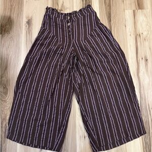 Free People Brown Striped pants